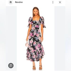Revolve Yumi Kim Floral Lydia Maxi Dress with Puff Sleeves